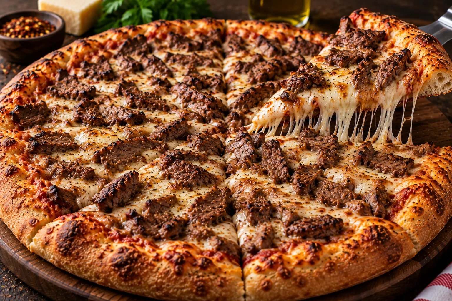 Steak Pizza